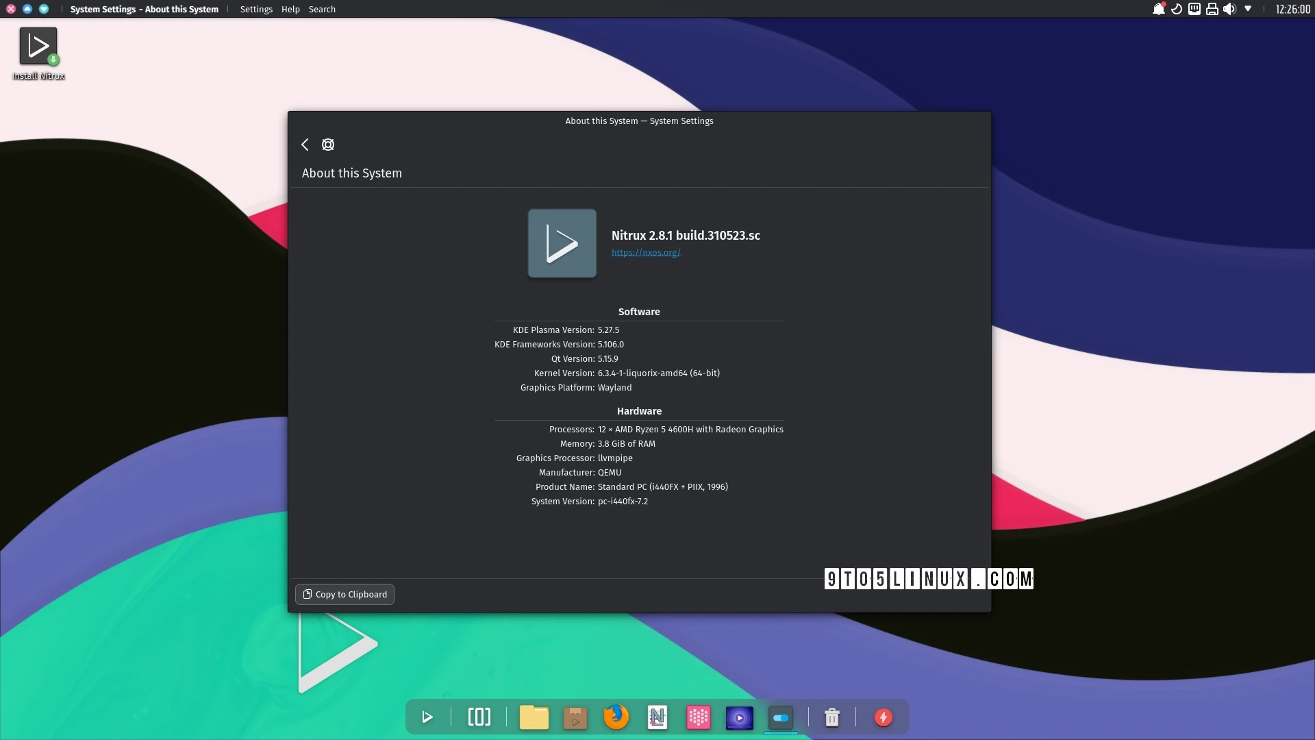 Nitrux 2.8.1 Released with Linux Kernel 6.3, Plasma Wayland by Default