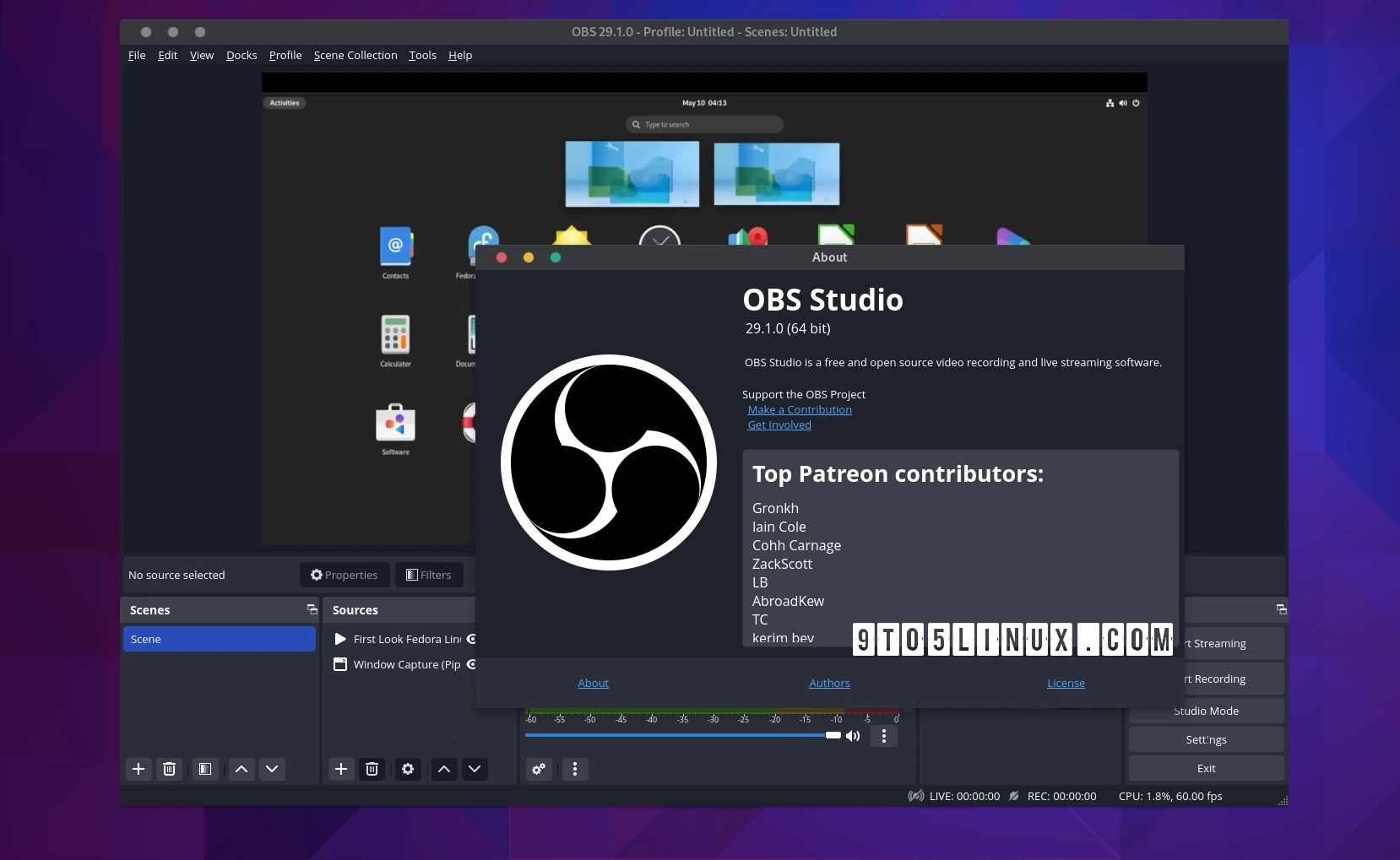 OBS Studio 29.1 Released with Support for Streaming AV1/HEVC over Enhanced RTMP