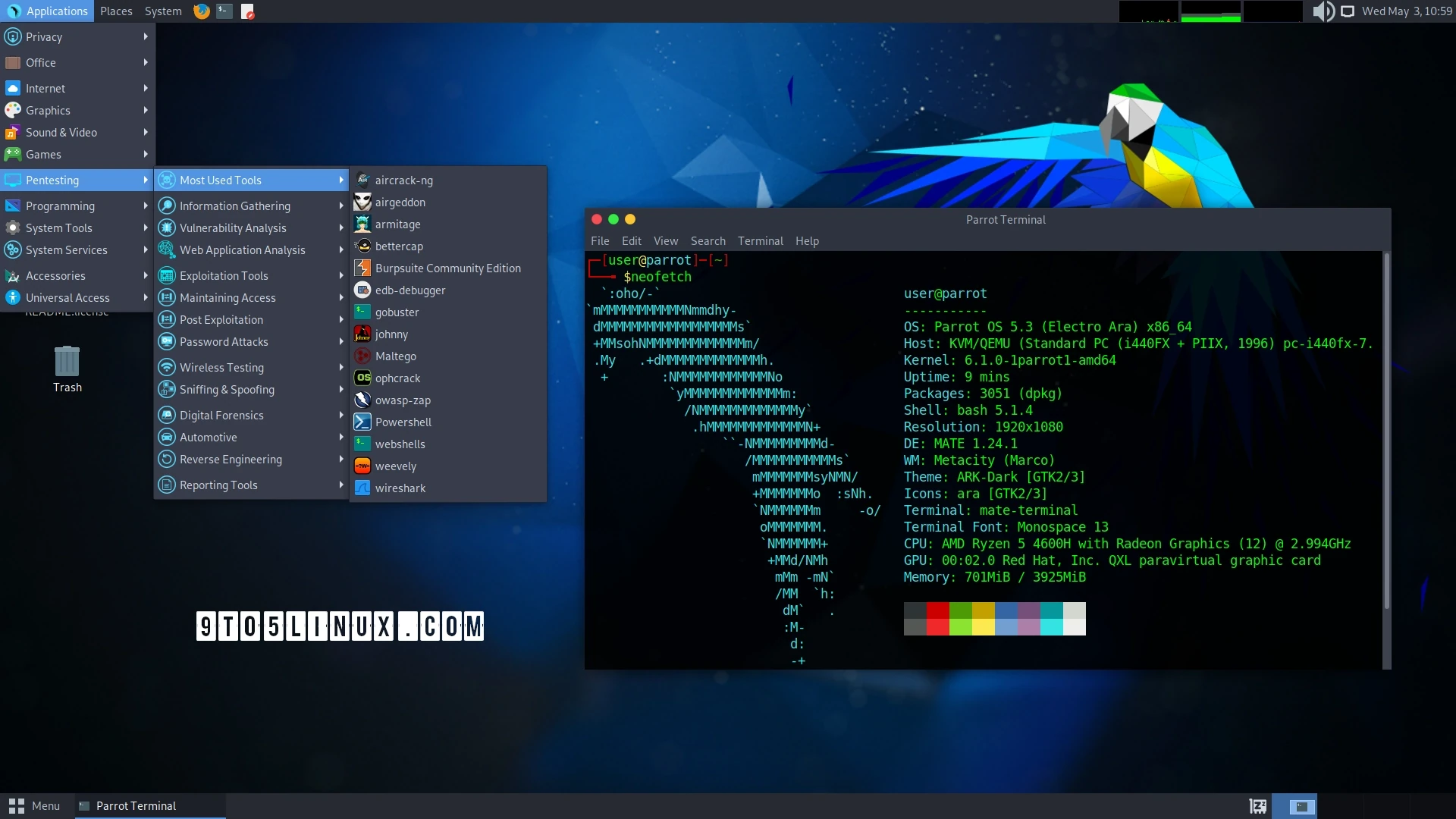 Parrot OS 5.3 Ethical Hacking Distro Is Here with Linux Kernel 6.1 LTS