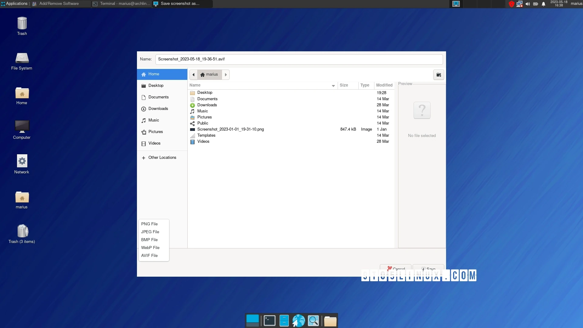 Xfce’s Screenshot Tool Now Lets You Save Screenshots in AVIF and JXL Image Formats