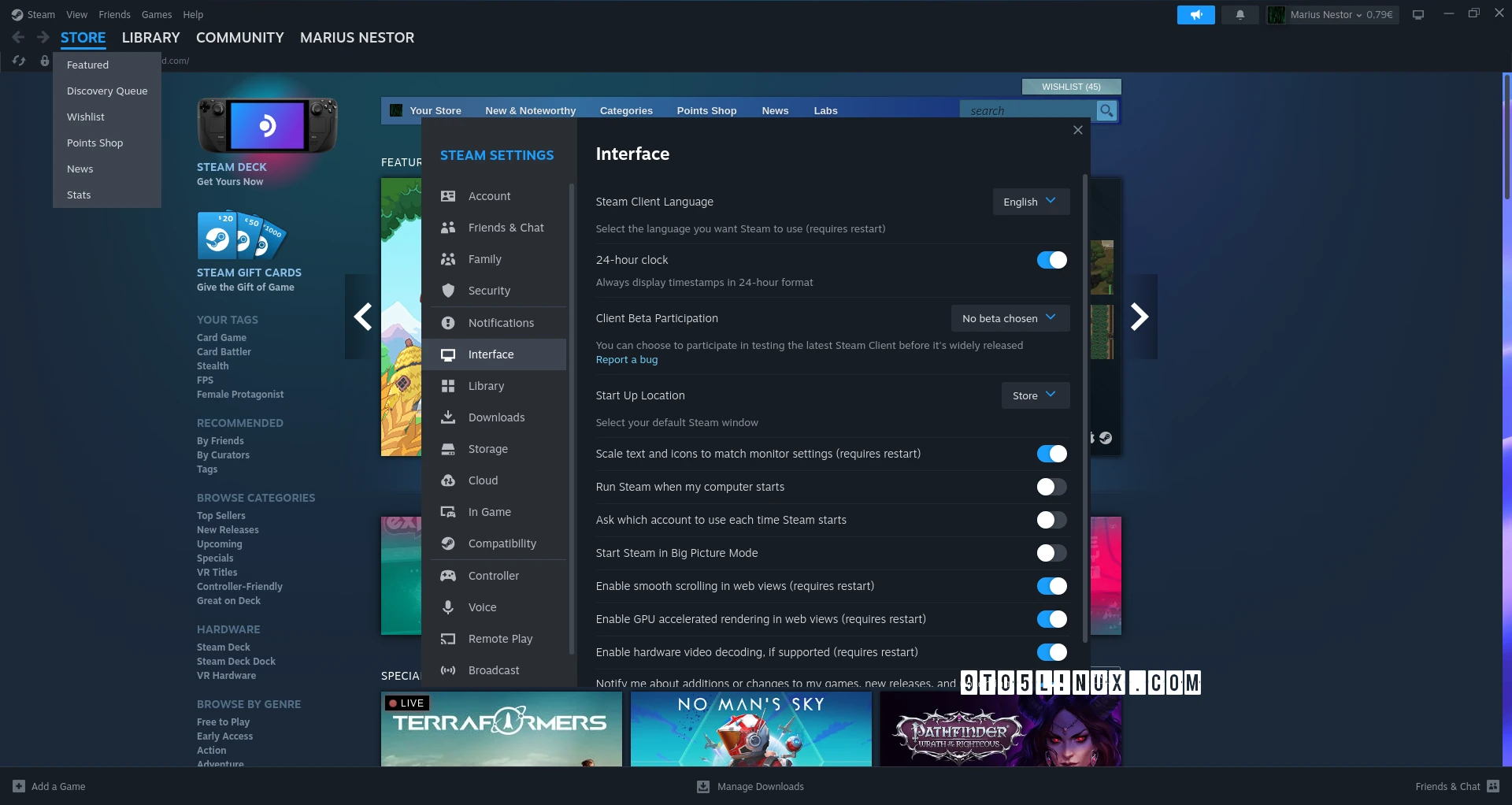 Steam Client Now Lets You Enable Hardware Acceleration on Linux