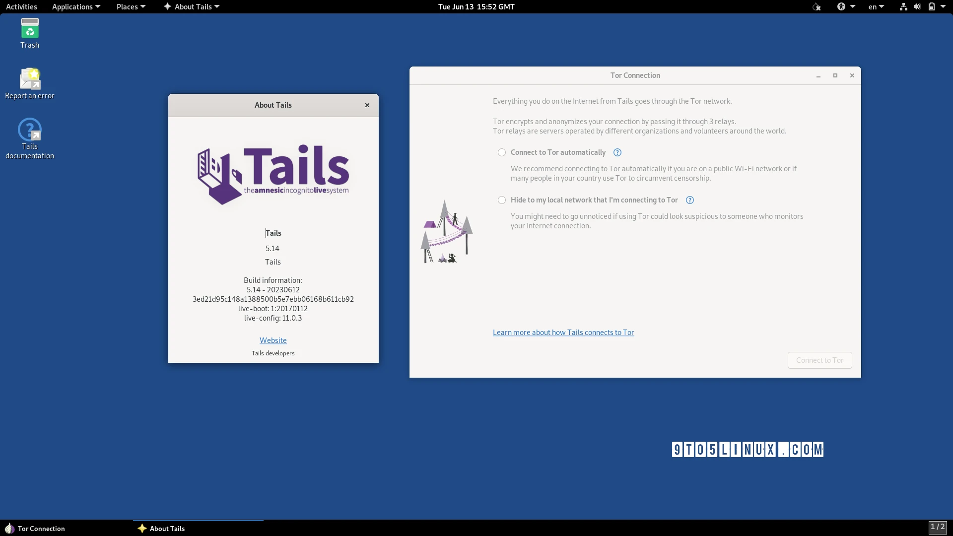 Tails 5.14 Brings Automatic LUKS2 Migration, Captive Portal Detection