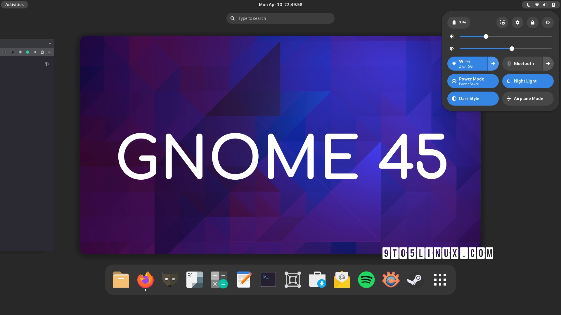 GNOME Shell 45 Improves Built-In Screen Recorder, Removes the App Menu Indicator