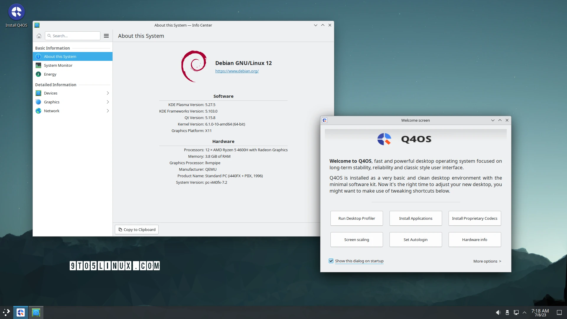 Lightweight Distro Q4OS 5.2 “Aquarius” Is Out Based on Debian 12 “Bookworm”