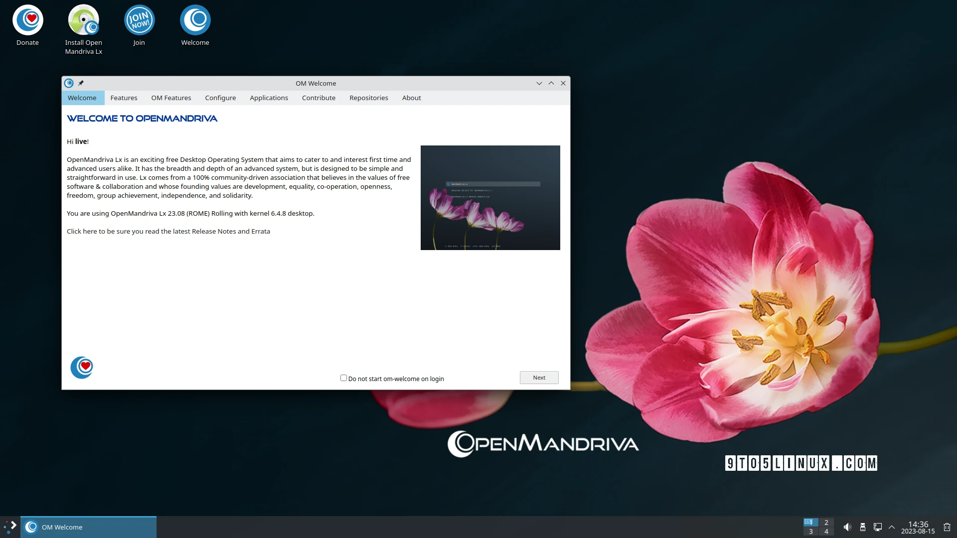 OpenMandriva Lx 23.08 Released with Linux Kernel 6.4, Mesa 23.2, and More