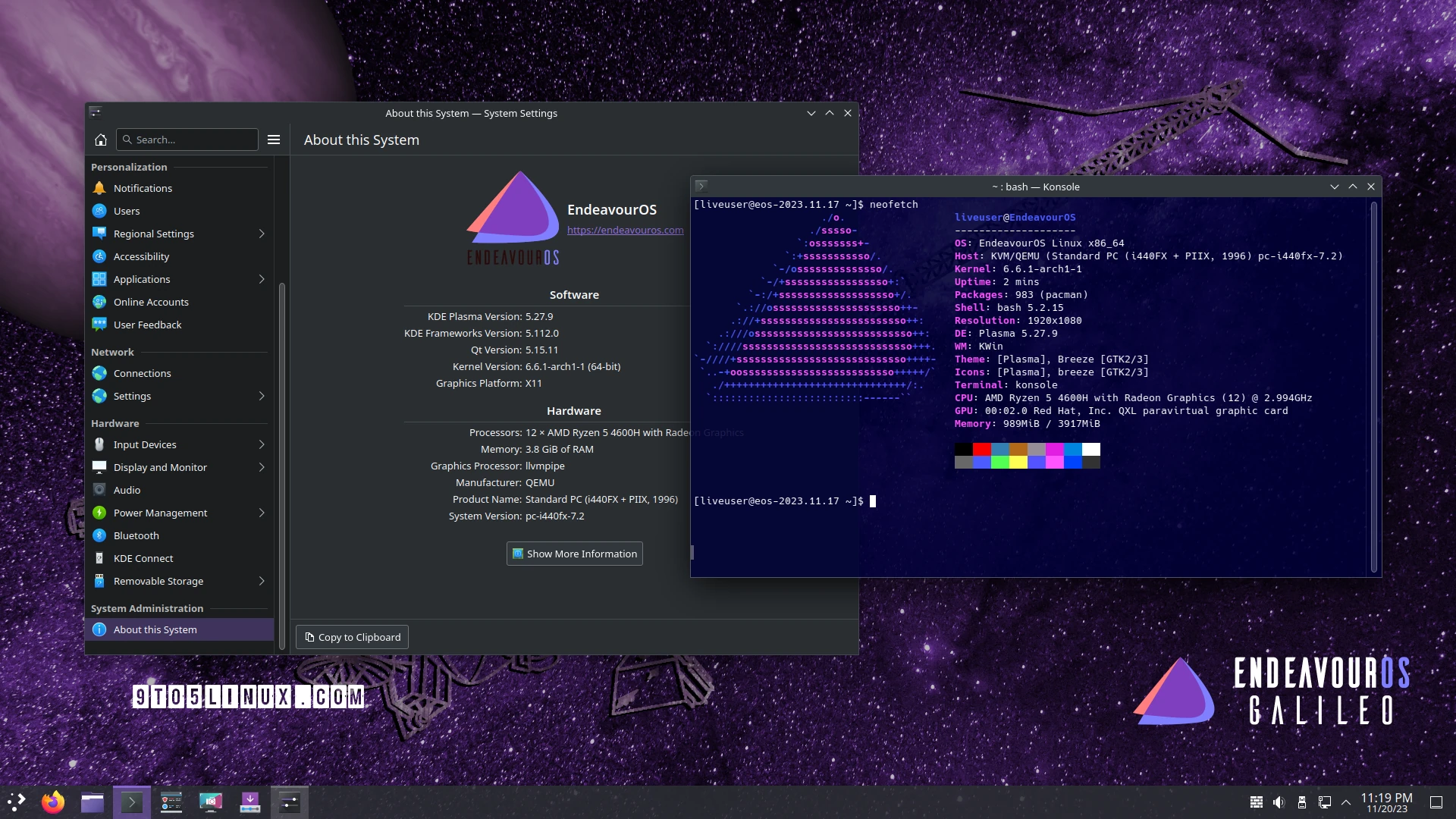 EndeavourOS Ditches Xfce for KDE Plasma with the Galileo Release