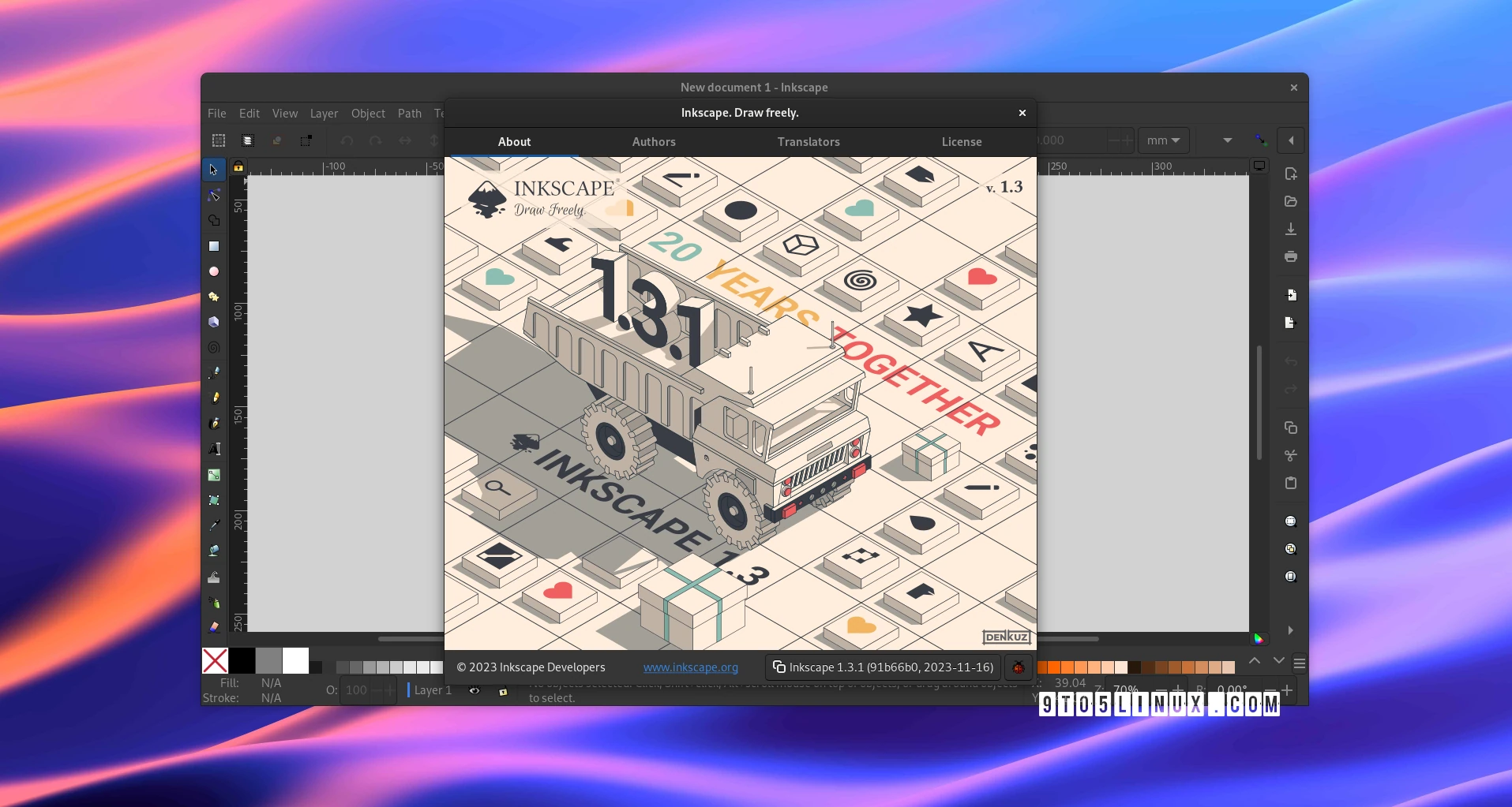 Inkscape 1.3.1 Released with More Than 70 Bug Fixes and Two New Features