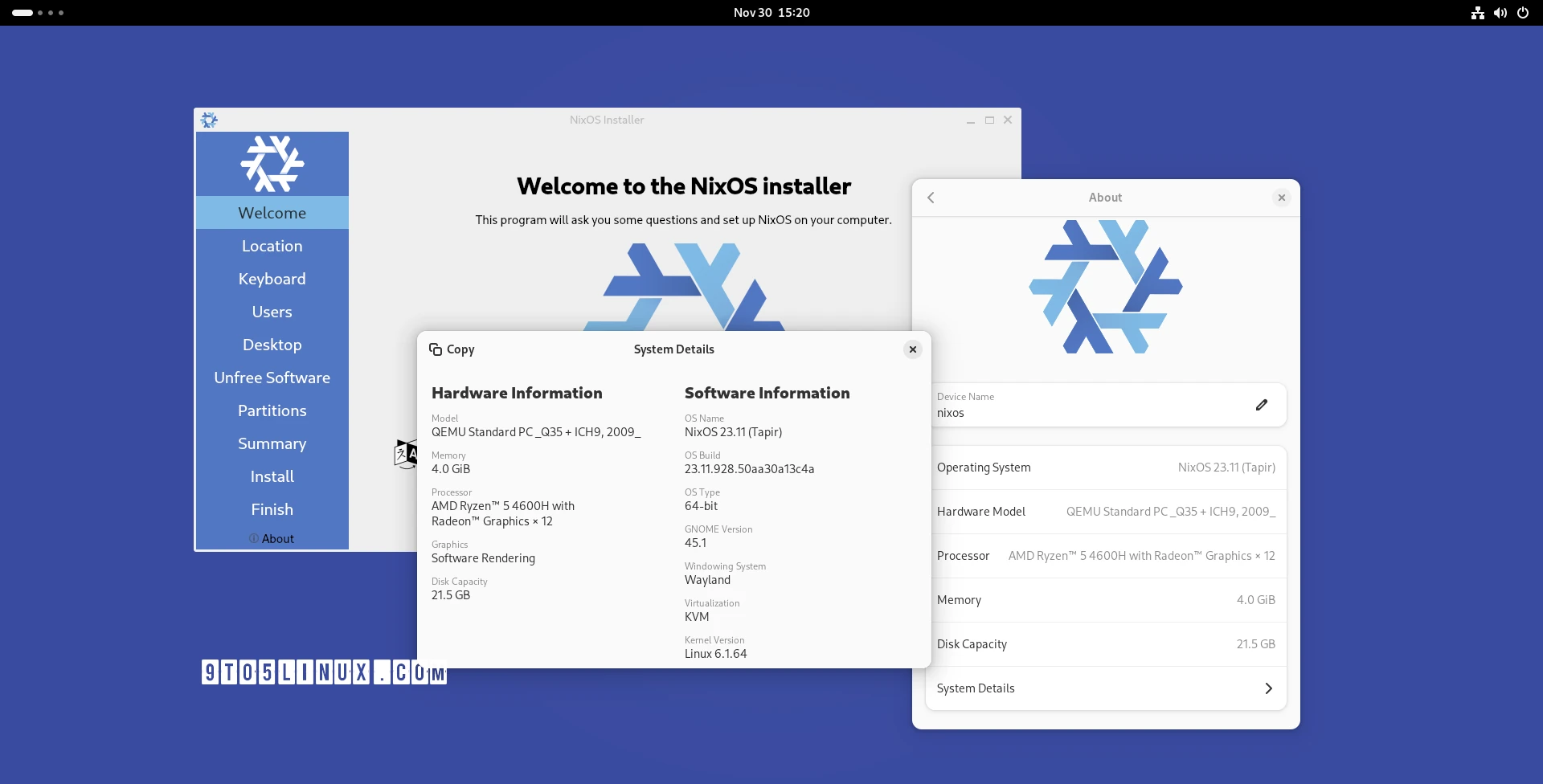 NixOS 23.11 “Tapir” Released with the GNOME 45 Desktop and Wi-Fi 6 Support