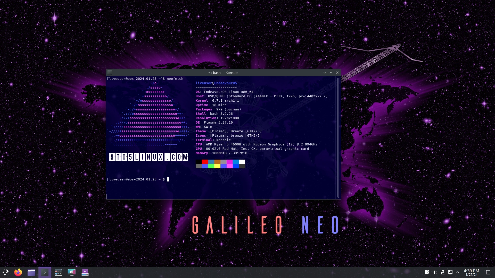 EndeavourOS Galileo Neo Released with Linux Kernel 6.7 and Improved Installer