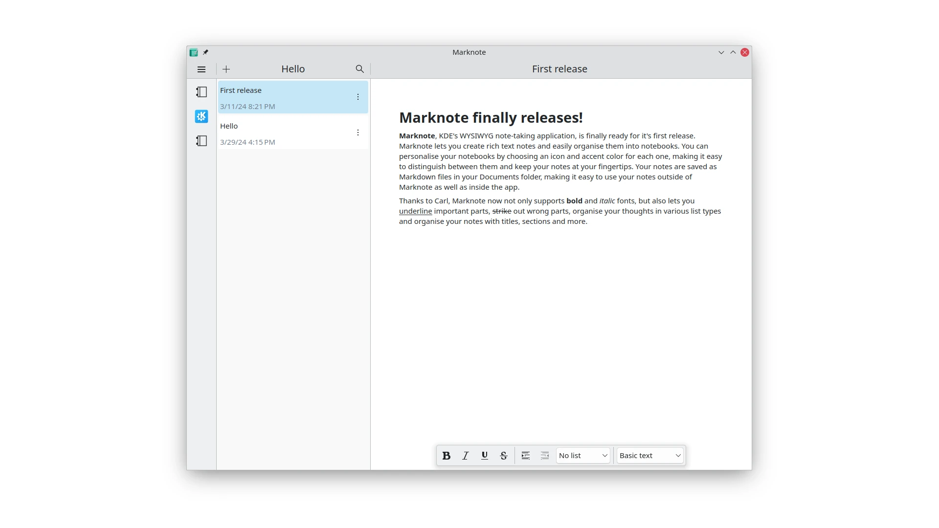 Meet Marknote, KDE’s New WYSIWYG Note-Taking Application for Linux