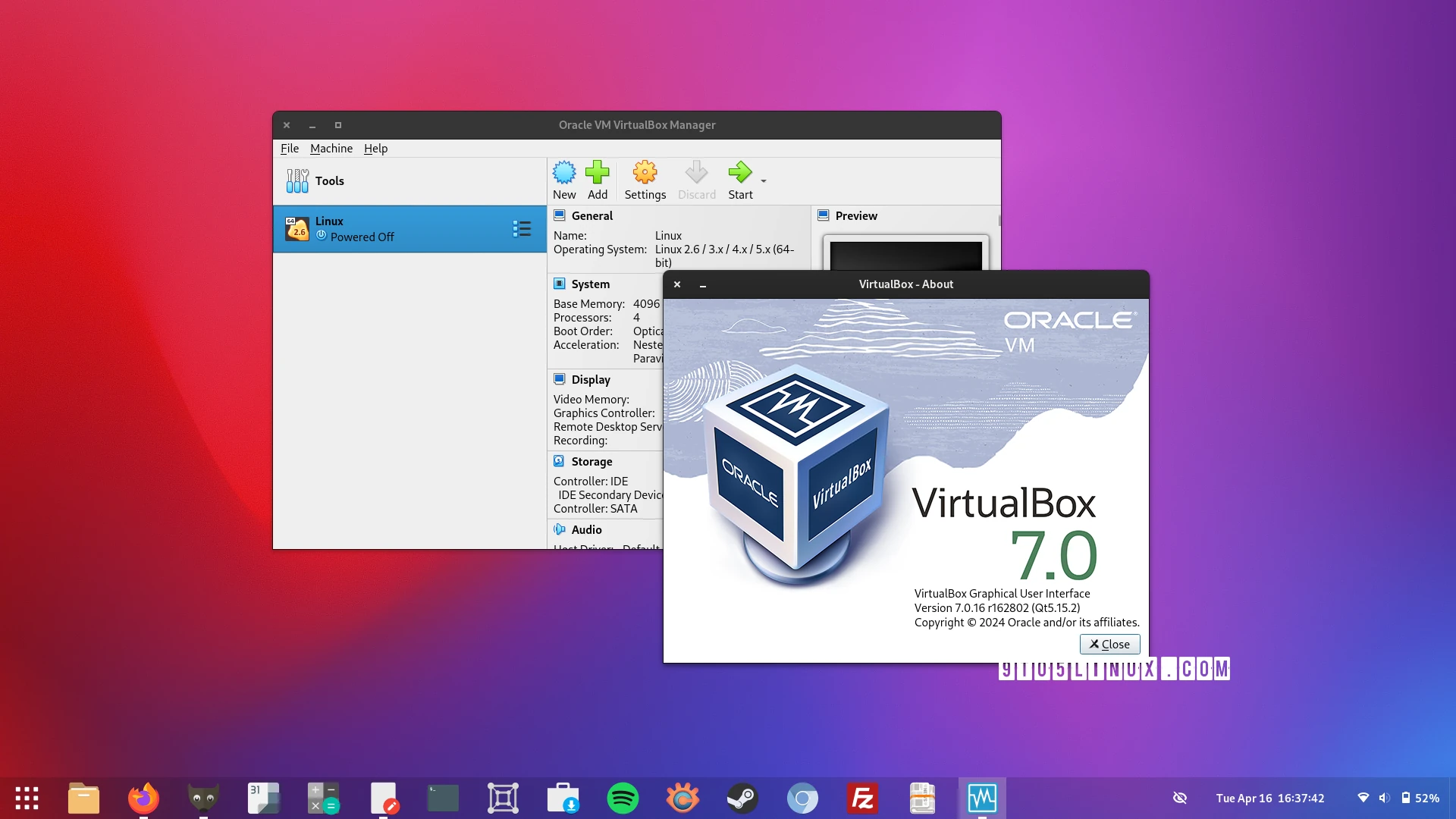 VirtualBox 7.0.16 Released with Initial Support for Linux 6.8 and 6.9 Kernels